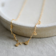 Load image into Gallery viewer, Hammered Gold Disc Necklace