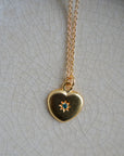 Heart Starburst Jewel Pendant Necklace
