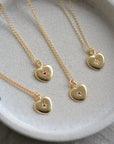 Heart Starburst Jewel Pendant Necklace