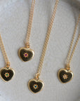 Heart Starburst Jewel Pendant Necklace