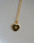 Heart Starburst Jewel Pendant Necklace
