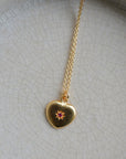 Heart Starburst Jewel Pendant Necklace
