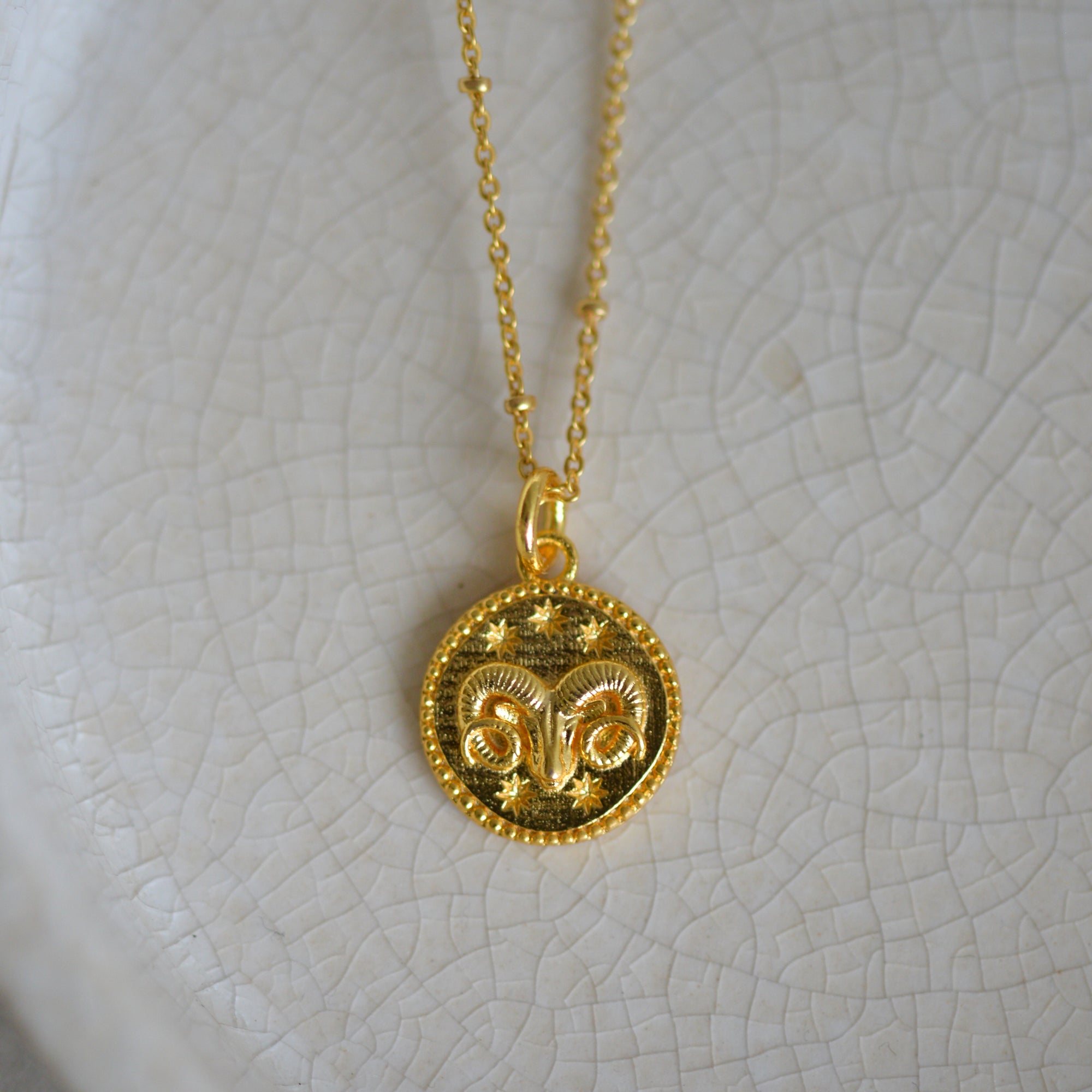Zodiac Gold Coin Necklaces
