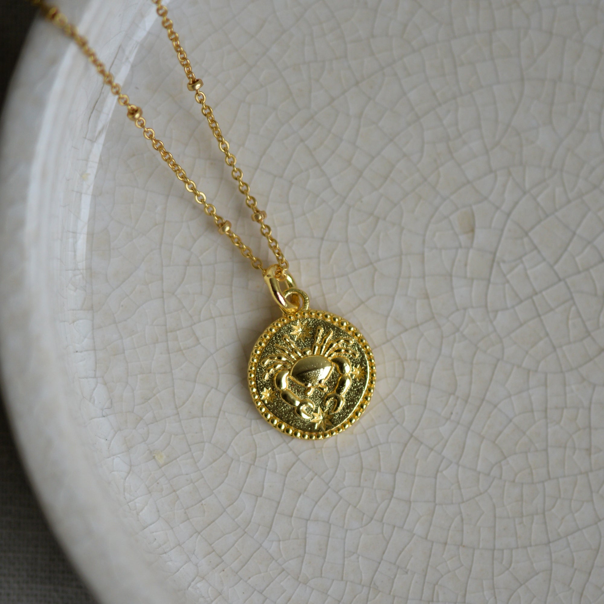 Zodiac Gold Coin Necklaces