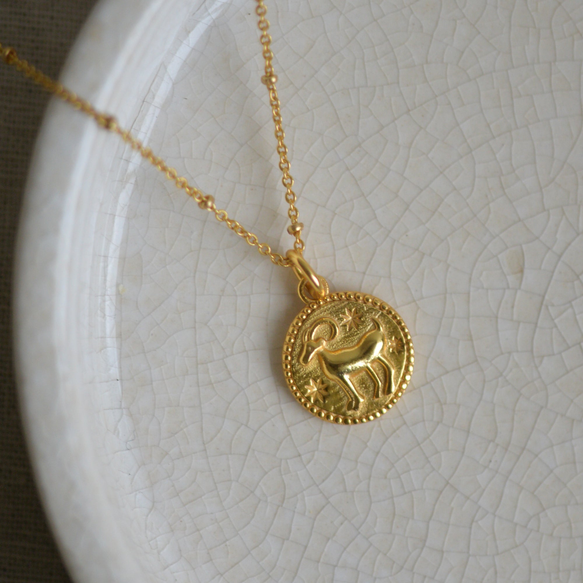 Zodiac Gold Coin Necklaces