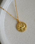 Zodiac Gold Coin Necklaces