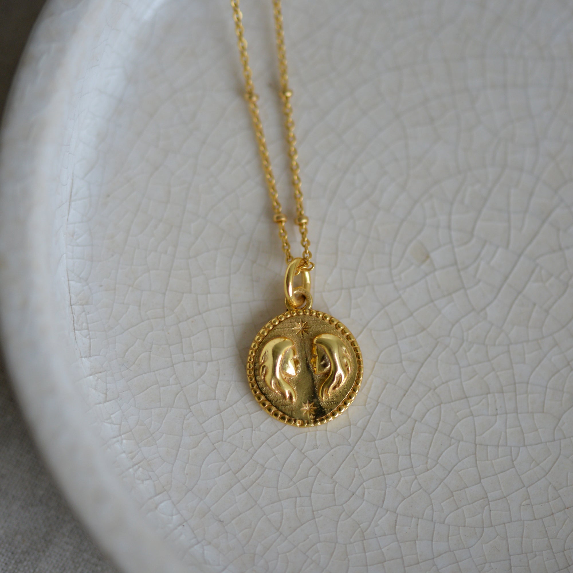 Zodiac Gold Coin Necklaces