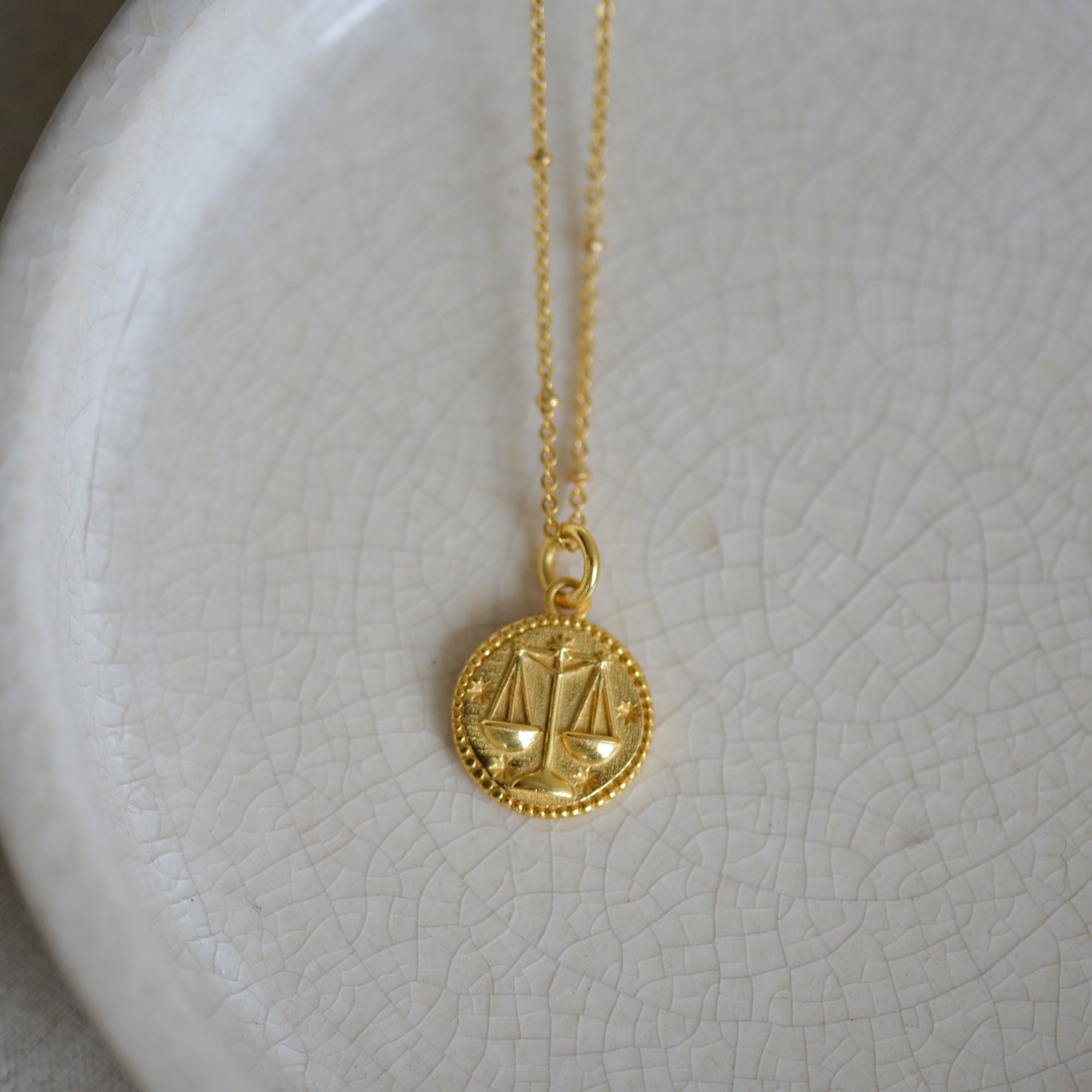 Zodiac Gold Coin Necklaces