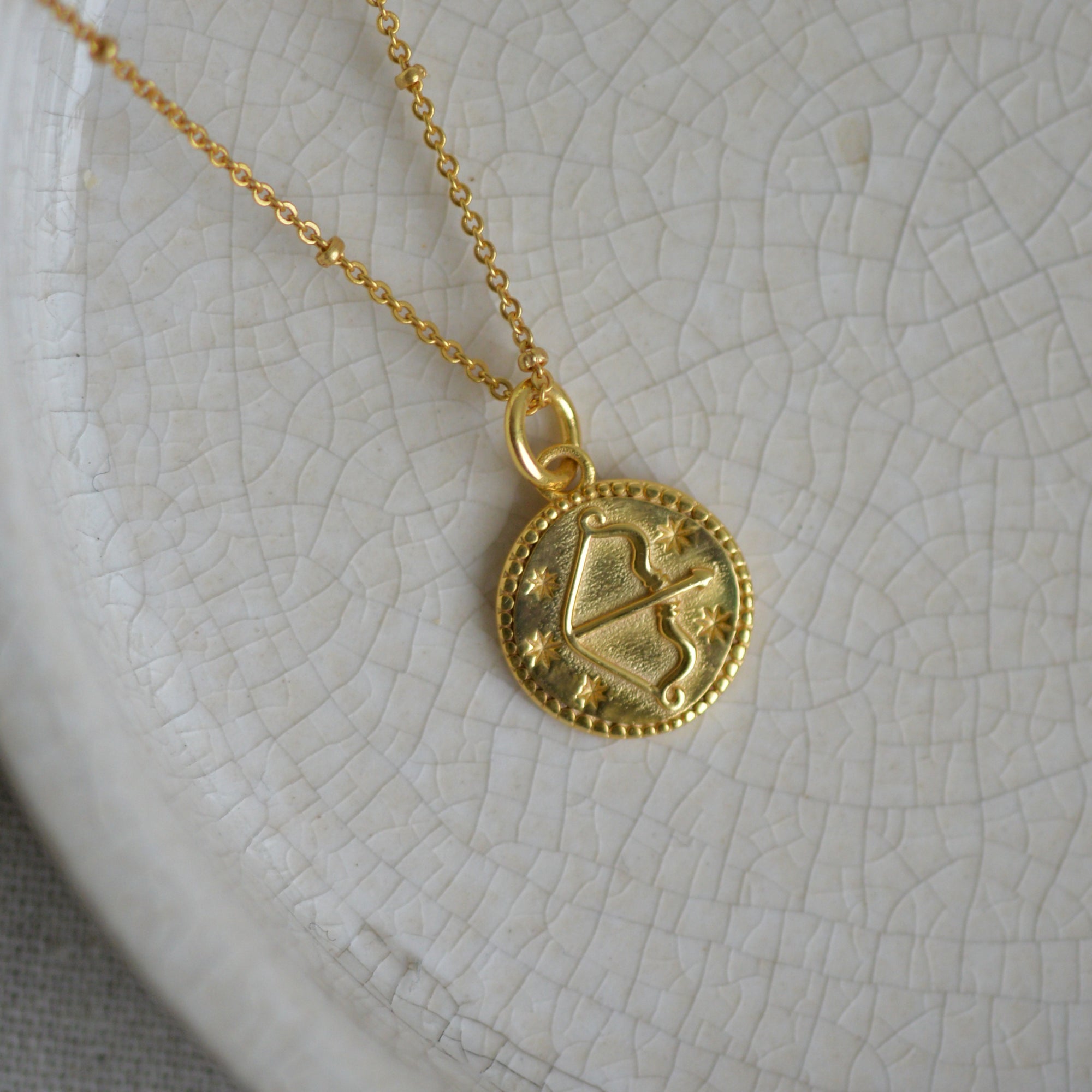 Zodiac Gold Coin Necklaces