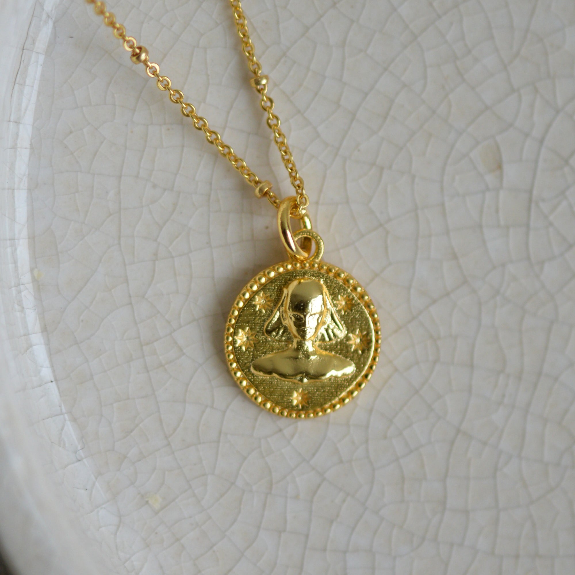 Zodiac Gold Coin Necklaces
