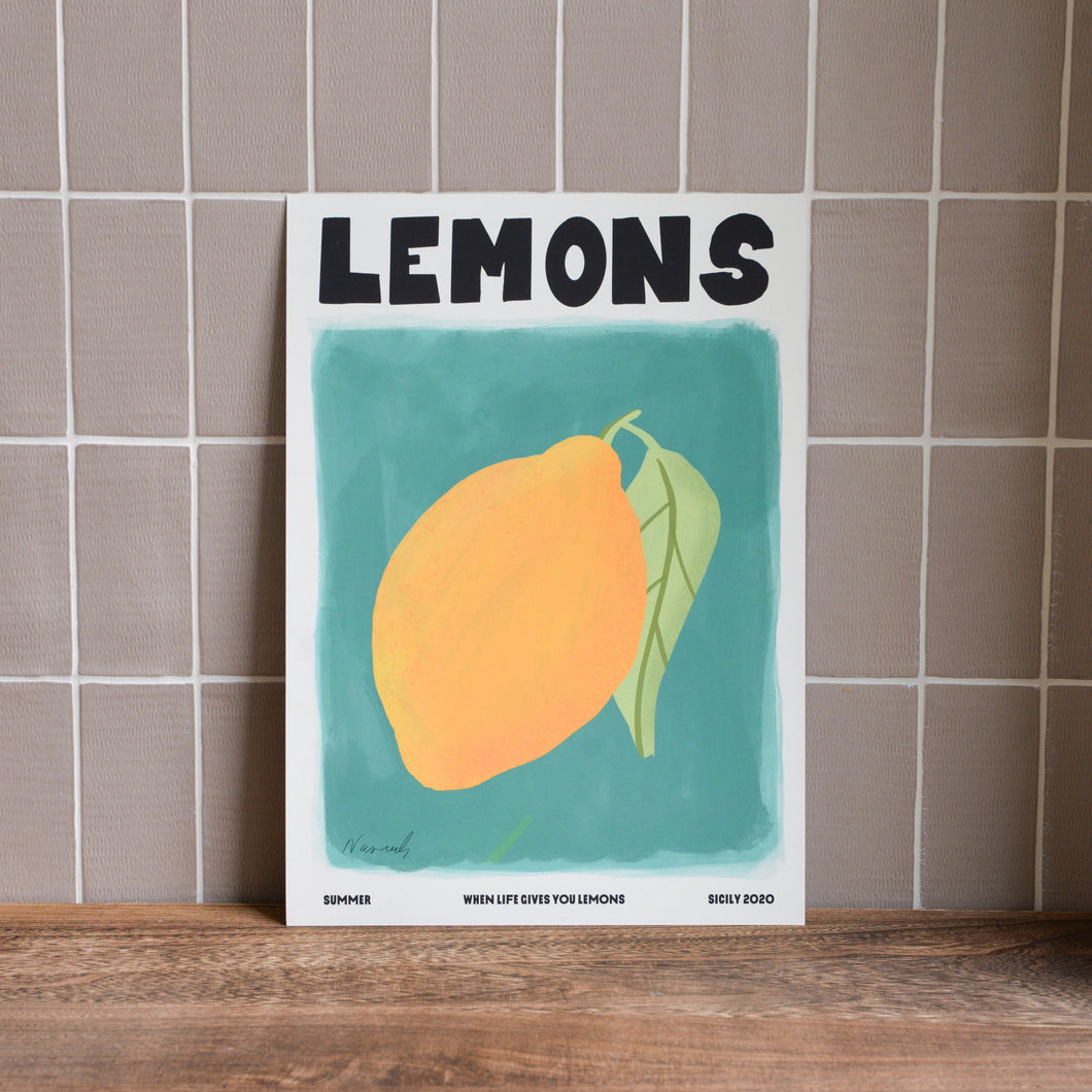 Natalia Bagniewska 'When Life Gives You Lemons' A3 Print