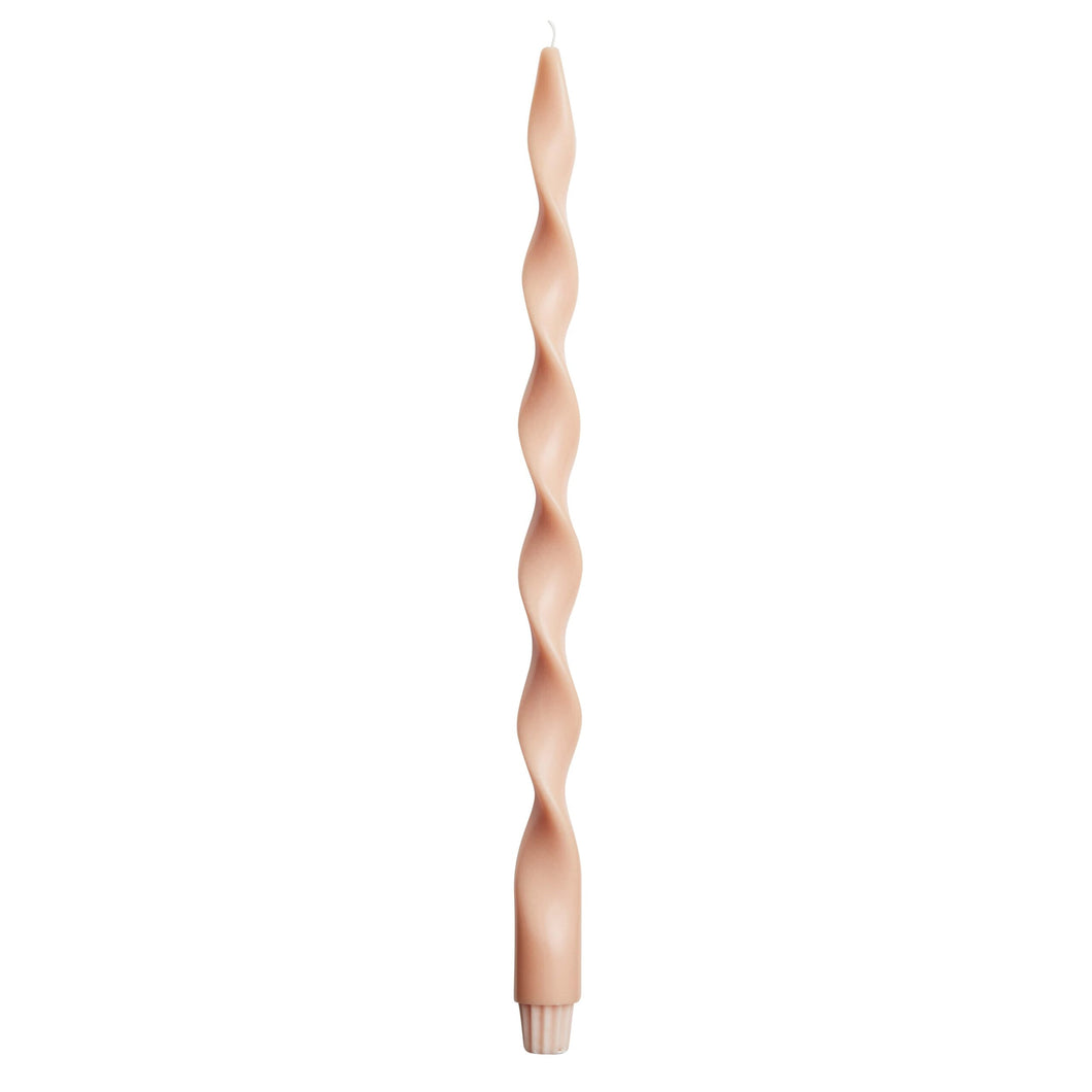 Natural Wax Tall Spiral Candle / Colours