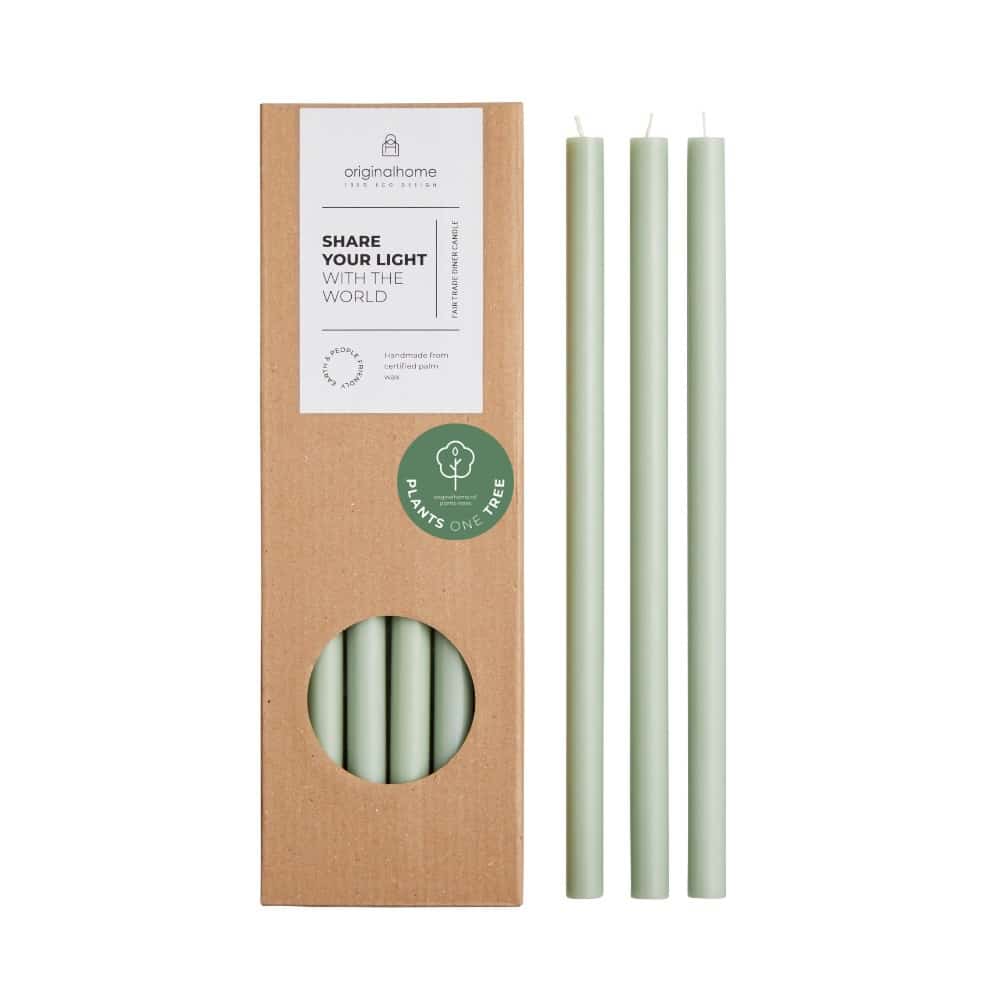 Natural Wax Thin Taper Candles / Colours