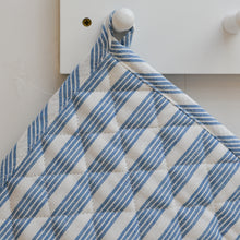 Load image into Gallery viewer, Striped Pot Holder / Blue