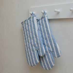 Oven Gloves / Blue Stripe