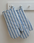 Oven Gloves / Blue Stripe