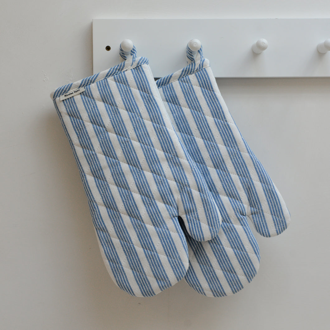 Oven Gloves / Blue Stripe