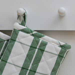Oven Gloves / Green Check