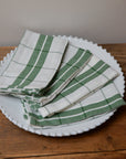Set of Four Napkins / Green Check