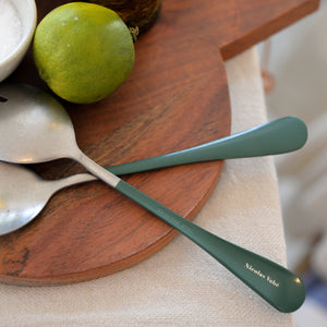 Stainless Steel Salad Servers / Green