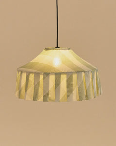 PRE-ORDER Nicole Fabric Green Striped Pendant Lampshade