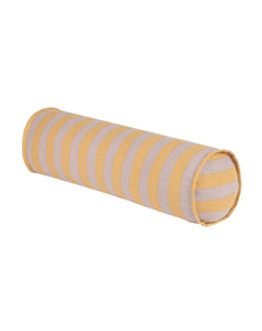 Vibes Cylinder Cushion / Yellow and Lilac Stripe