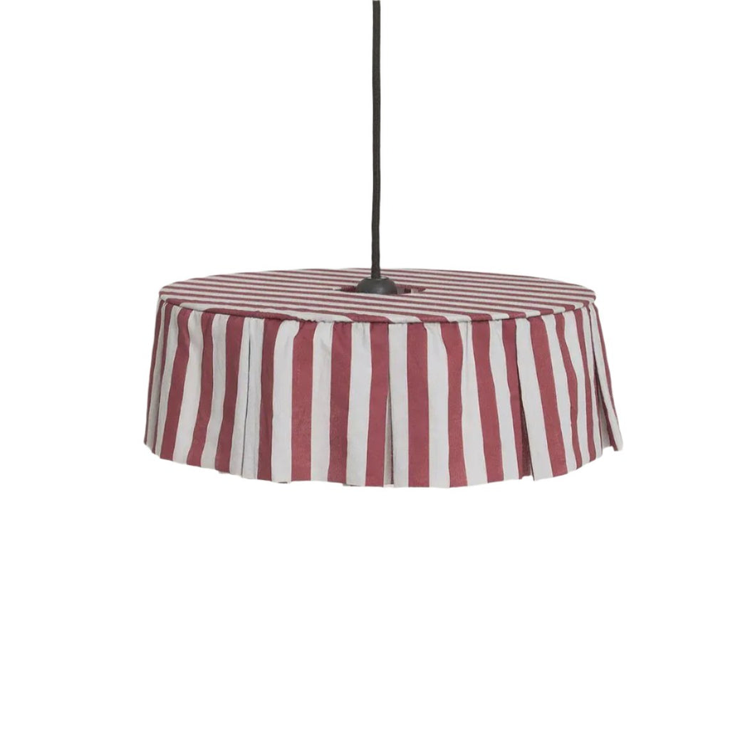 Vibes Pendant Fabric Lampshade 40 cm / Maroon Stripes