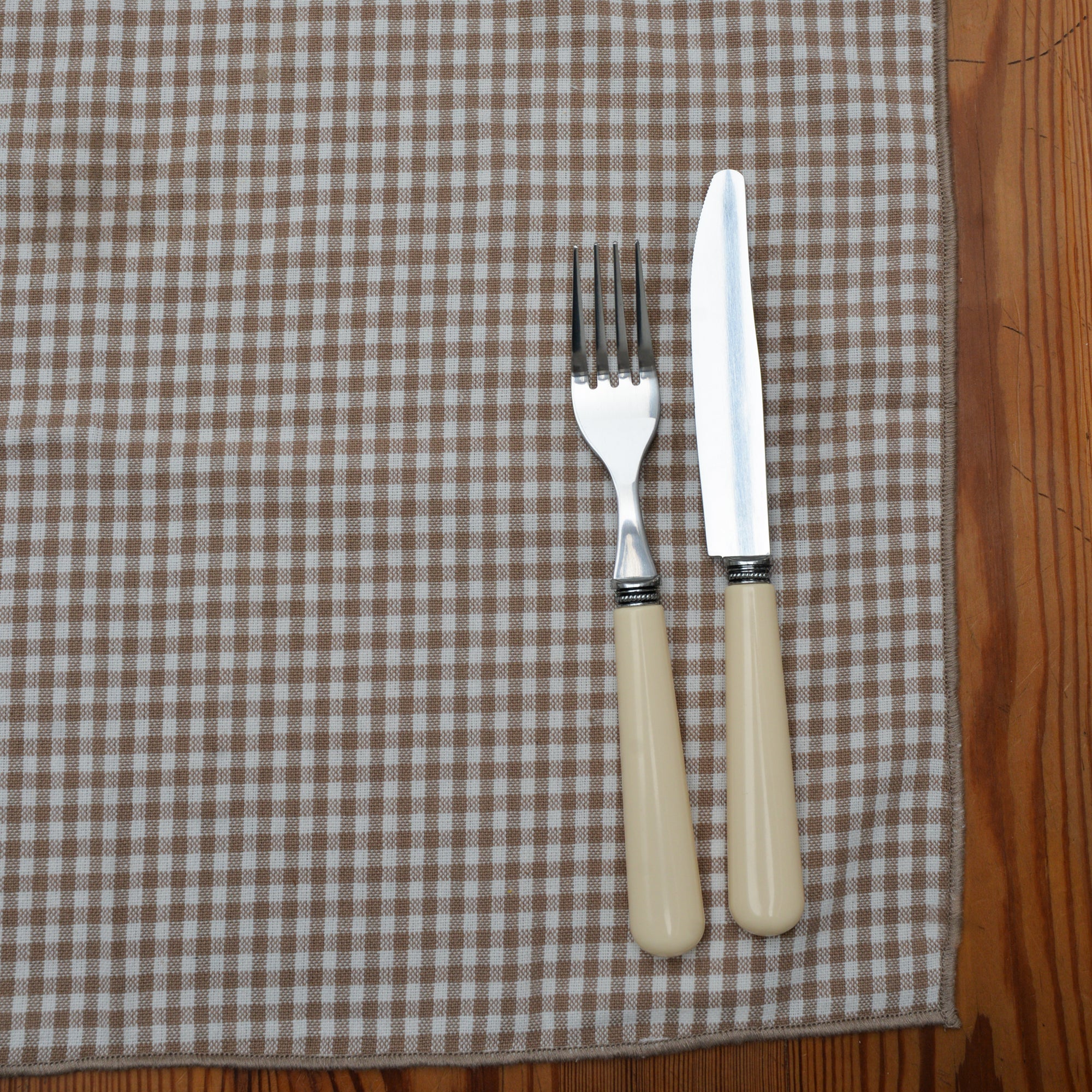 Brigitte Brown Gingham Placemat