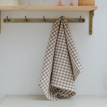 Load image into Gallery viewer, Brown Gingham Tea Towel