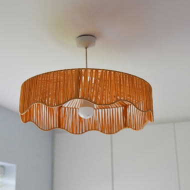 Scallop Edge Bamboo Lampshade