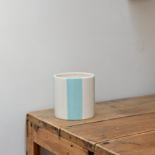 Load image into Gallery viewer, Ceramic Blue Stripe Plant Pot / Various Sizes
