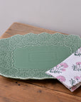 Green Rectangular Flora Dish
