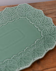 Green Rectangular Flora Dish