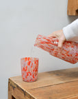Speckled Carafe and Glass / Red