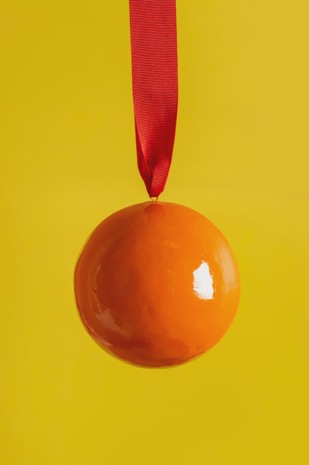 Orange Colour Block Bauble