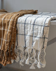OyOy Living Gobi Pack of Two Tea Towel Set Camel/Off-White