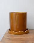 Plant Pot With Scalloped Saucer / Colours