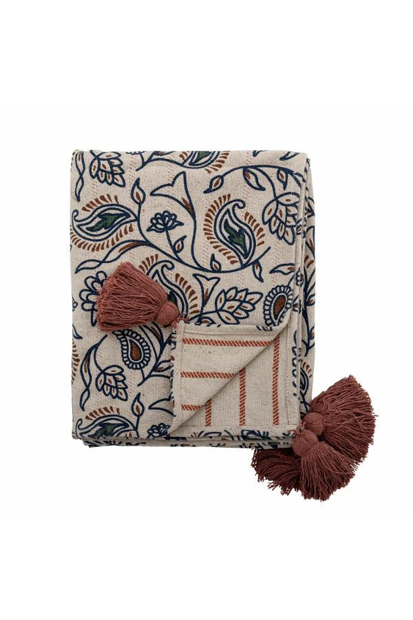 Blue Paisley Throw