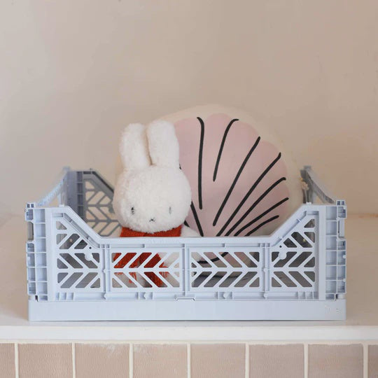 Medium Folding Crate / Pale Blue