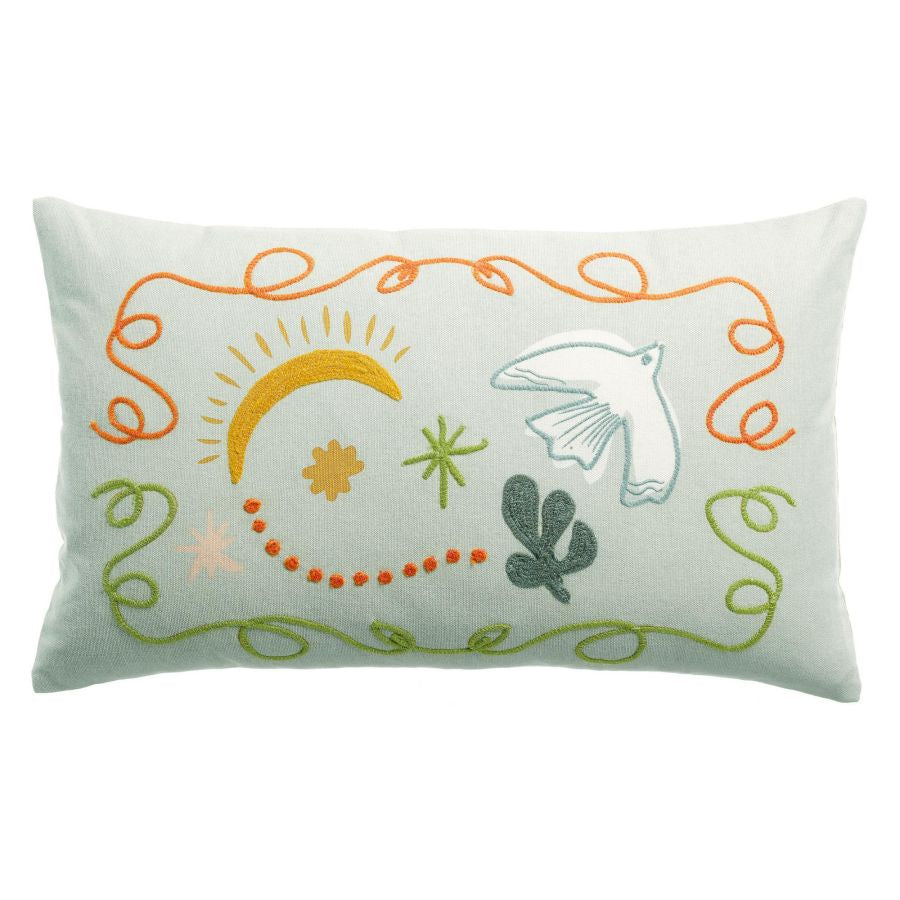 Anka Embroidered Cushion 30 x 50 / Sky