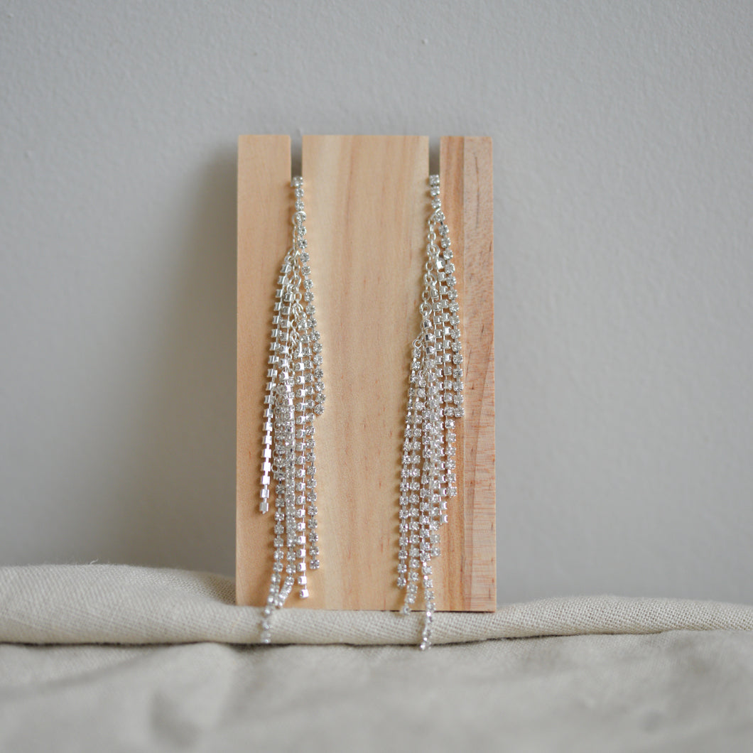 Crystal earrings silver-plated