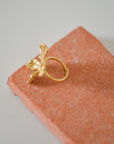 Dream Statement Flower Ring Gold Plated