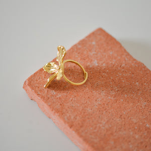 Dream Statement Flower Ring Gold Plated