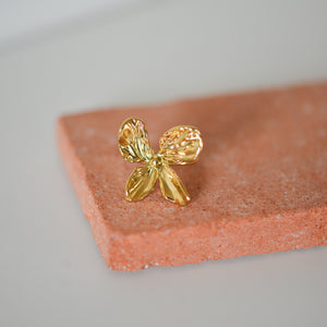 Dream Statement Flower Ring Gold Plated