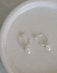 Eila Pearl Earrings in Silver