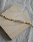 Heat Recycled Crystal Chain Bracelet / Gold