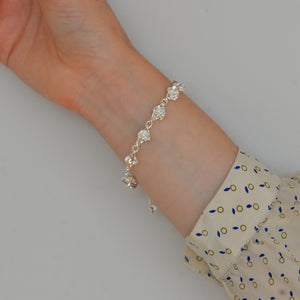 Inaya Bead and Metal Bracelet / Silver or Gold plated