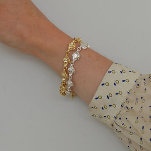 Inaya Bead and Metal Bracelet / Silver or Gold plated