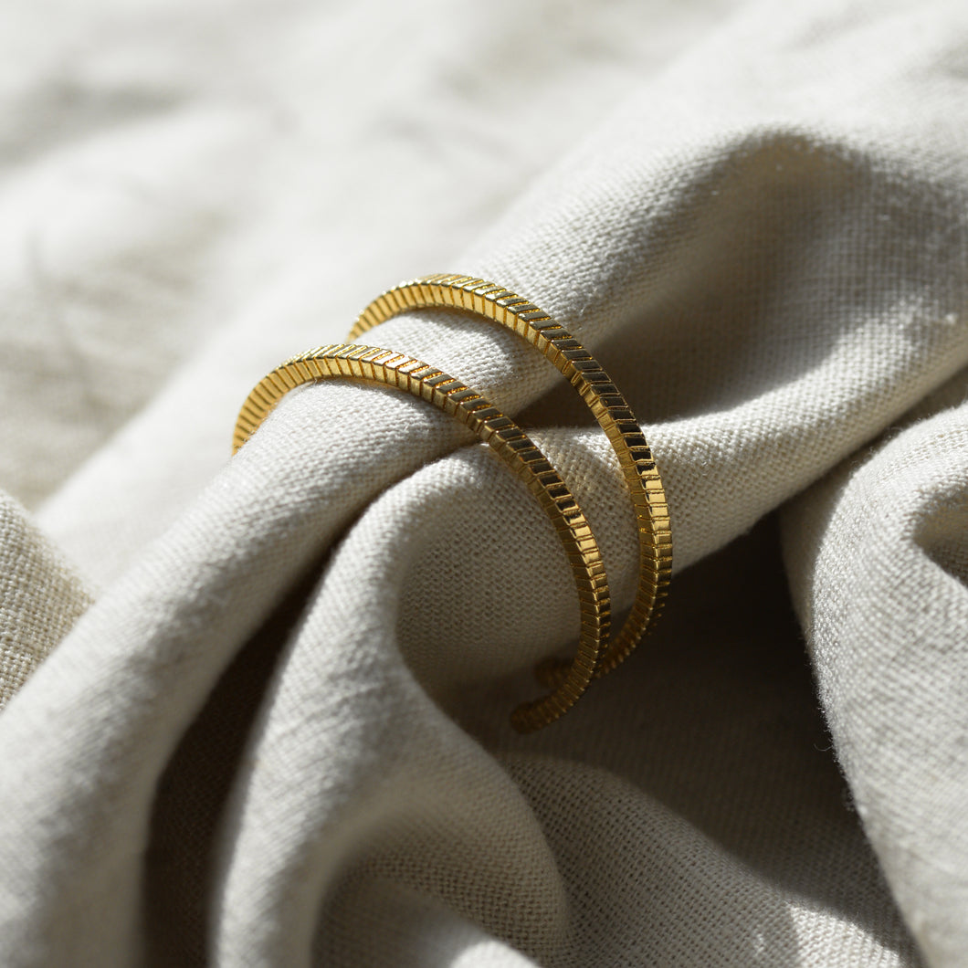 Lidia Recycled Hoops / Gold and Silver