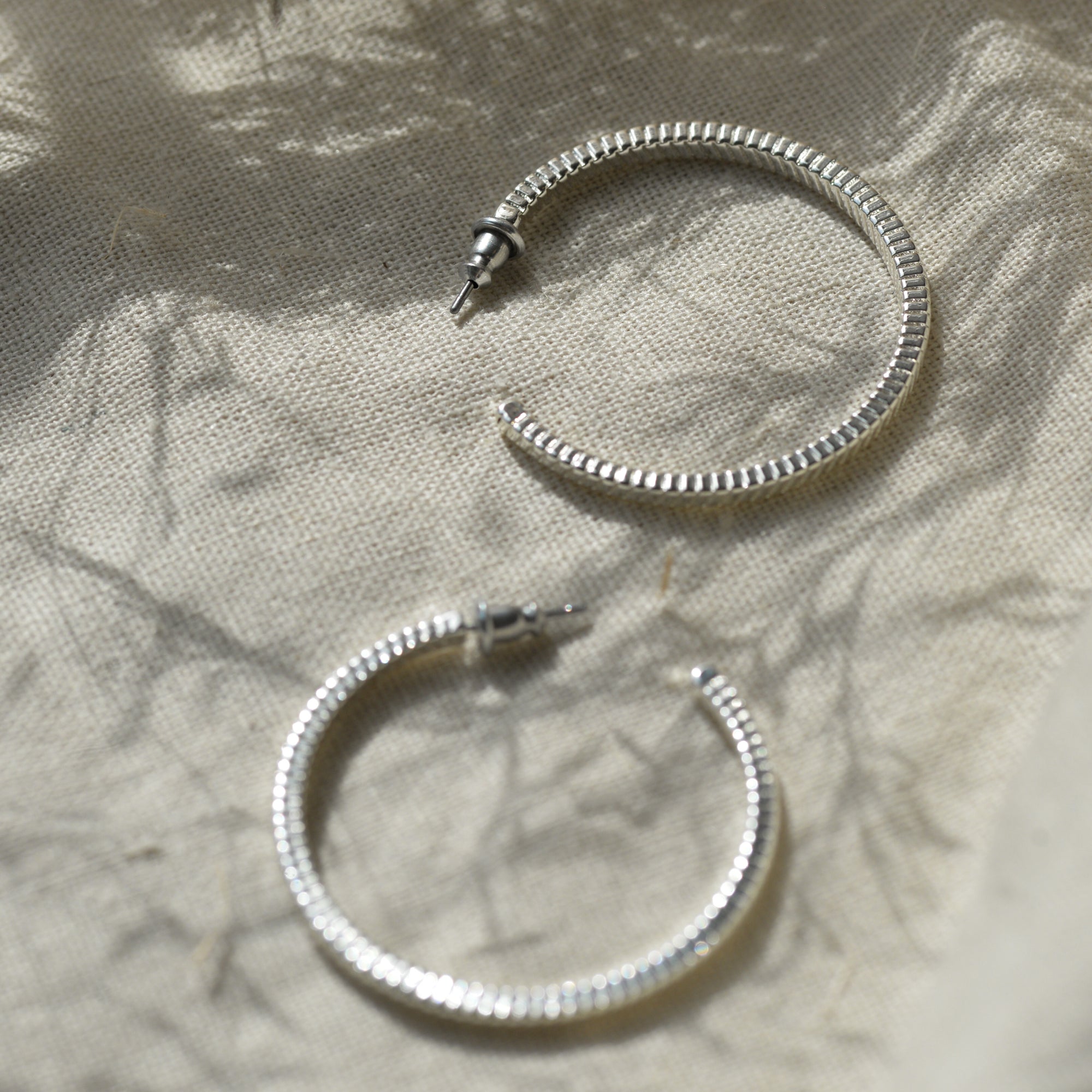 Lidia Recycled Hoops / Gold and Silver